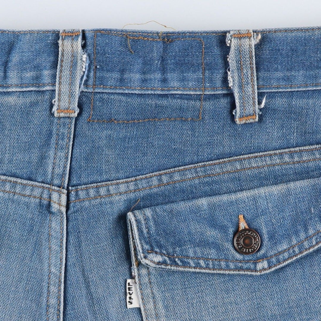 1970'S Levi's Big E bell-bottom denim pants, men's size W34 (approx.), vintage. unclear blue type Vintage Second Hand
