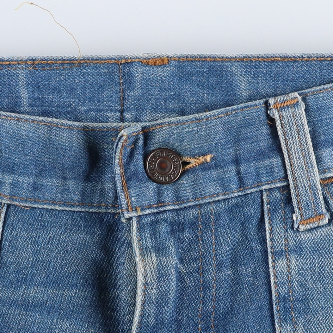 1970'S Levi's Big E bell-bottom denim pants, men's size W34 (approx.), vintage. unclear blue type Vintage Second Hand