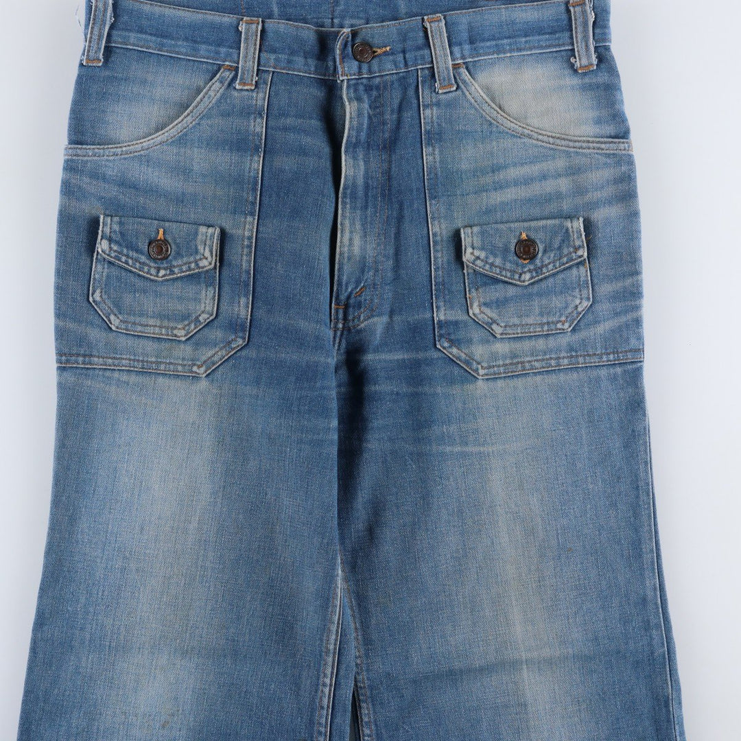 1970'S Levi's Big E bell-bottom denim pants, men's size W34 (approx.), vintage. unclear blue type Vintage Second Hand