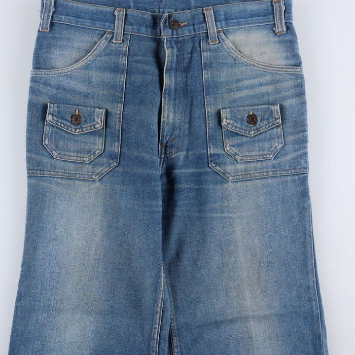 1970'S Levi's Big E bell-bottom denim pants, men's size W34 (approx.), vintage. unclear blue type Vintage Second Hand