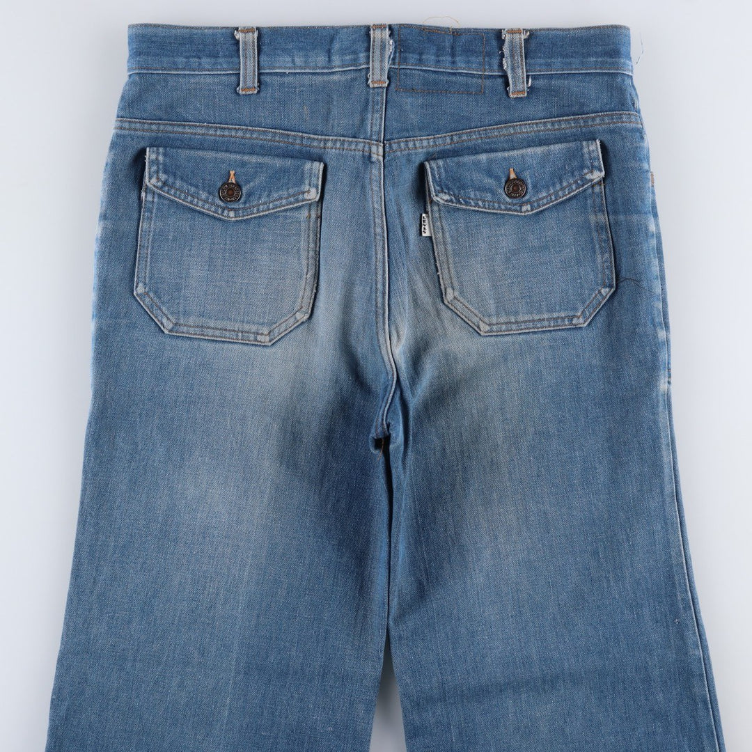 1970'S Levi's Big E bell-bottom denim pants, men's size W34 (approx.), vintage. unclear blue type Vintage Second Hand