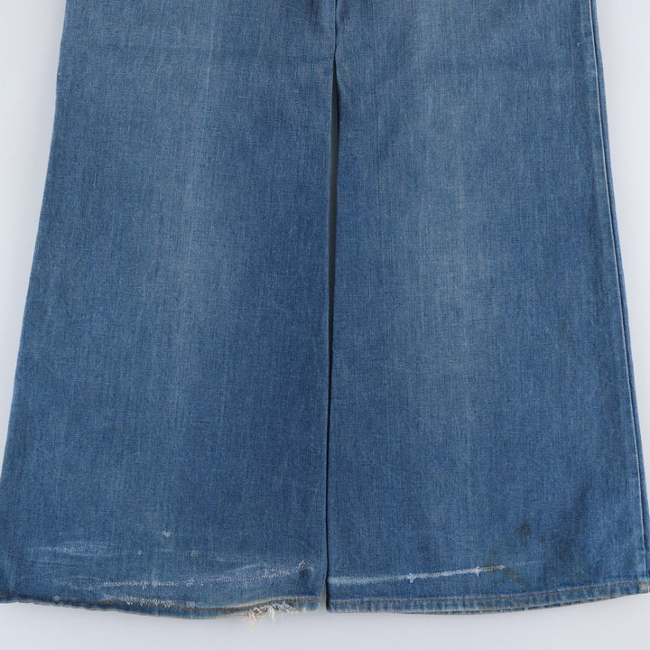 1970'S Levi's Big E bell-bottom denim pants, men's size W34 (approx.), vintage. unclear blue type Vintage Second Hand