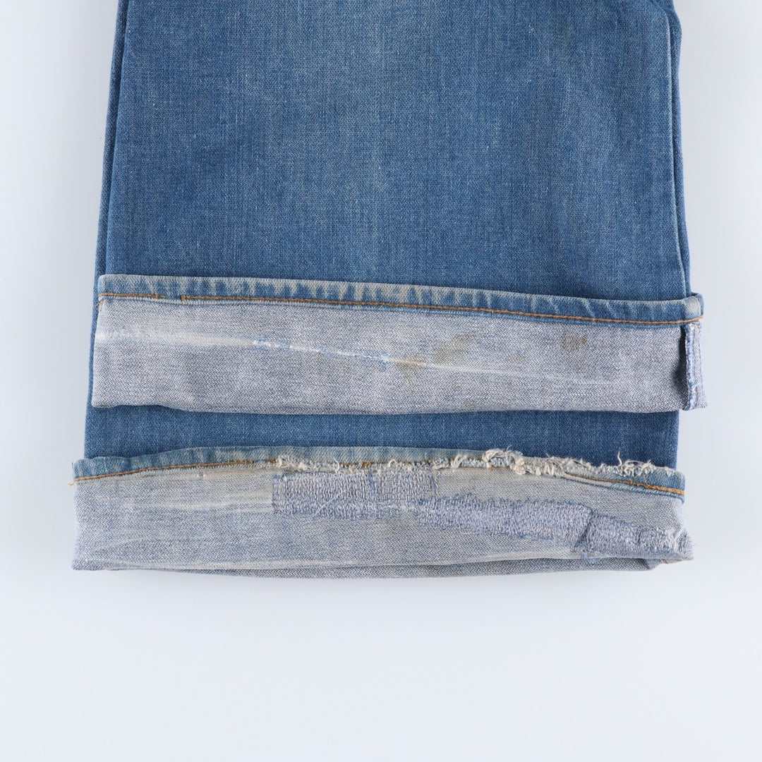 1970'S Levi's Big E bell-bottom denim pants, men's size W34 (approx.), vintage. unclear blue type Vintage Second Hand