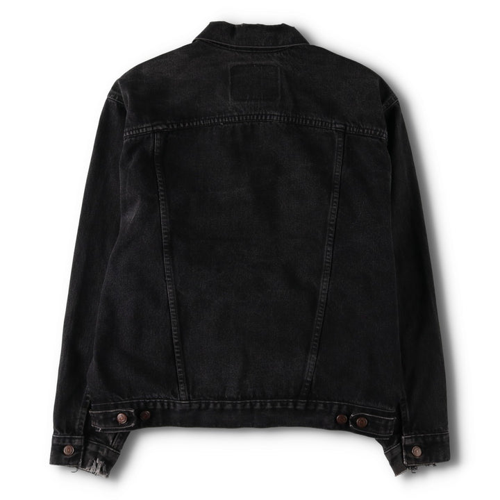 1990'S Levi's 70507-4159 Black Denim Jacket, Made in USA, Men's Size M (Equivalent), Vintage cotton black type Vintage Second Hand