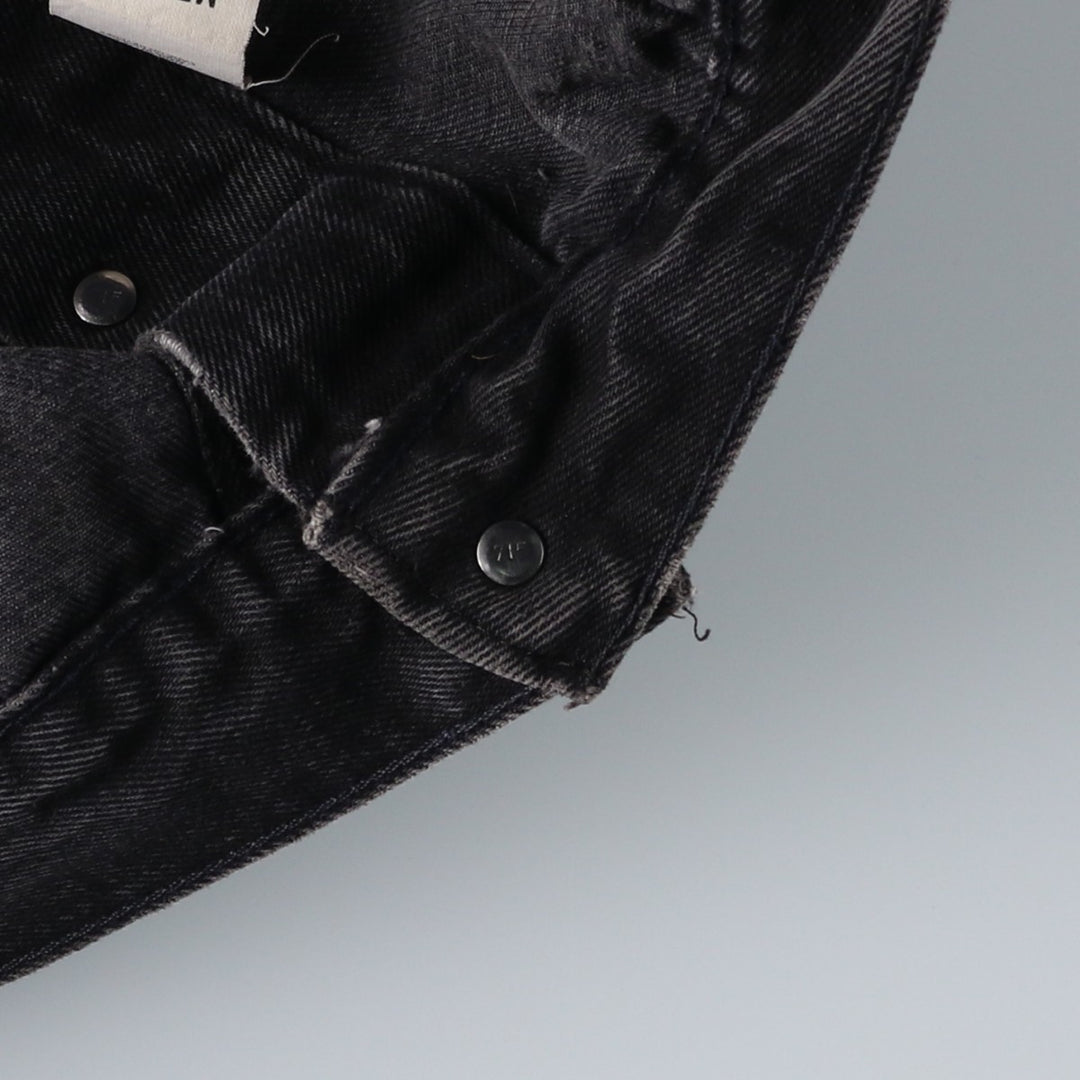 1990'S Levi's 70507-4159 Black Denim Jacket, Made in USA, Men's Size M (Equivalent), Vintage cotton black type Vintage Second Hand