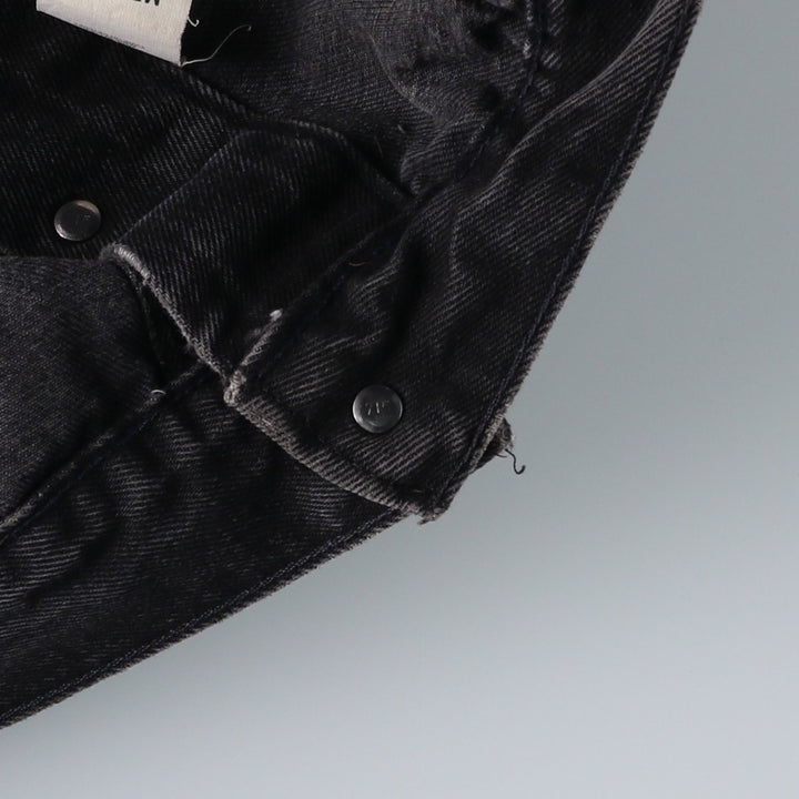 1990'S Levi's 70507-4159 Black Denim Jacket, Made in USA, Men's Size M (Equivalent), Vintage cotton black type Vintage Second Hand