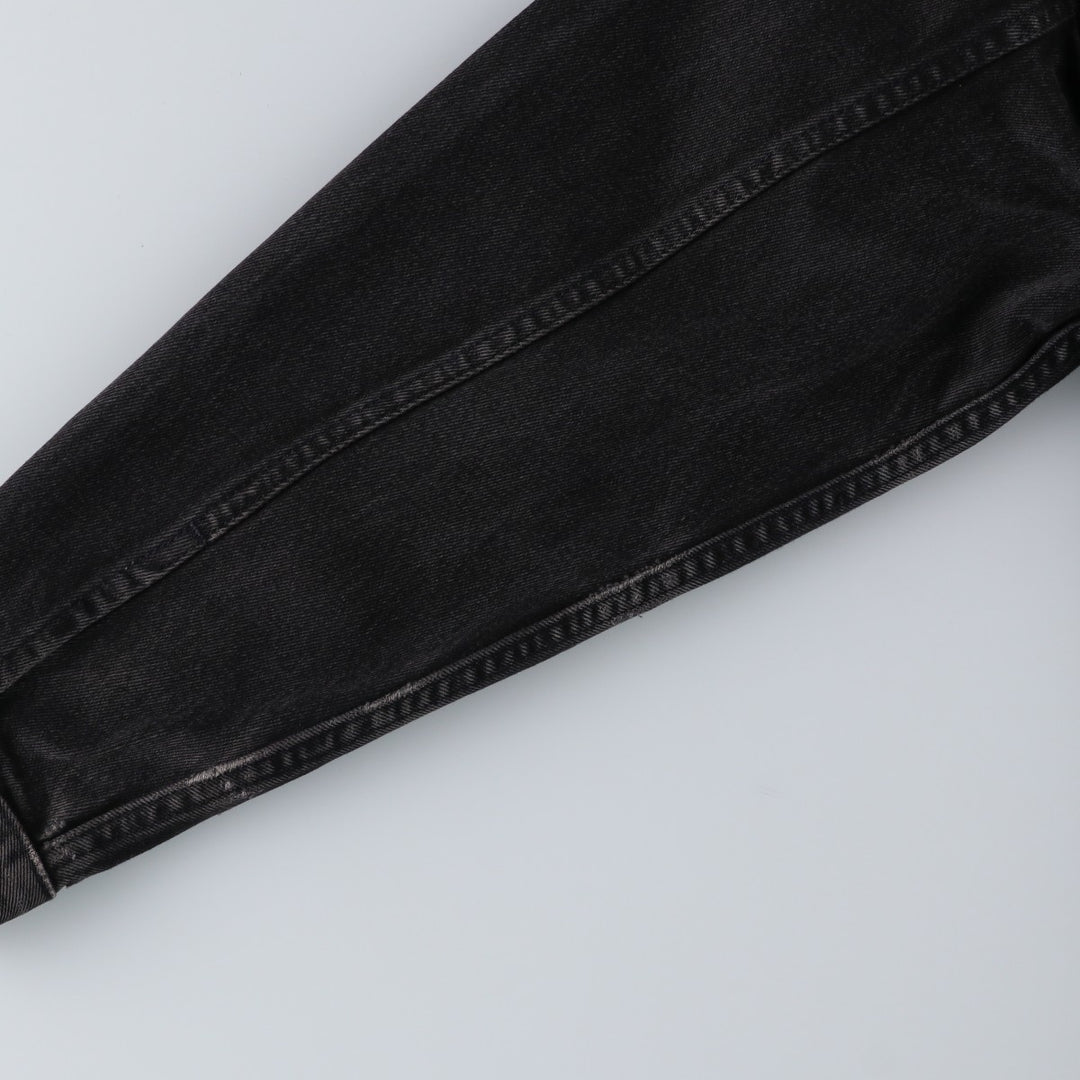 1990'S Levi's 70507-4159 Black Denim Jacket, Made in USA, Men's Size M (Equivalent), Vintage cotton black type Vintage Second Hand