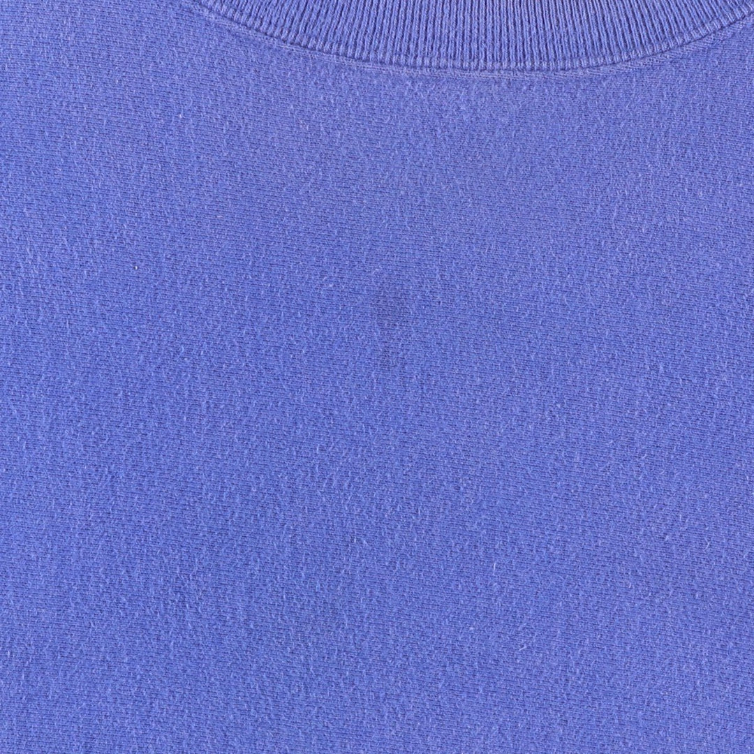 90'S Champion Reverse Weave Blank Sweatshirt with Embroidered Tag (No Logo), Made in USA, Men's XXL equivalent. cotton Purple type blue-purple Vintage Second Hand