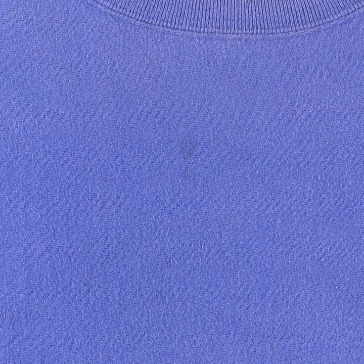 90'S Champion Reverse Weave Blank Sweatshirt with Embroidered Tag (No Logo), Made in USA, Men's XXL equivalent. cotton Purple type blue-purple Vintage Second Hand