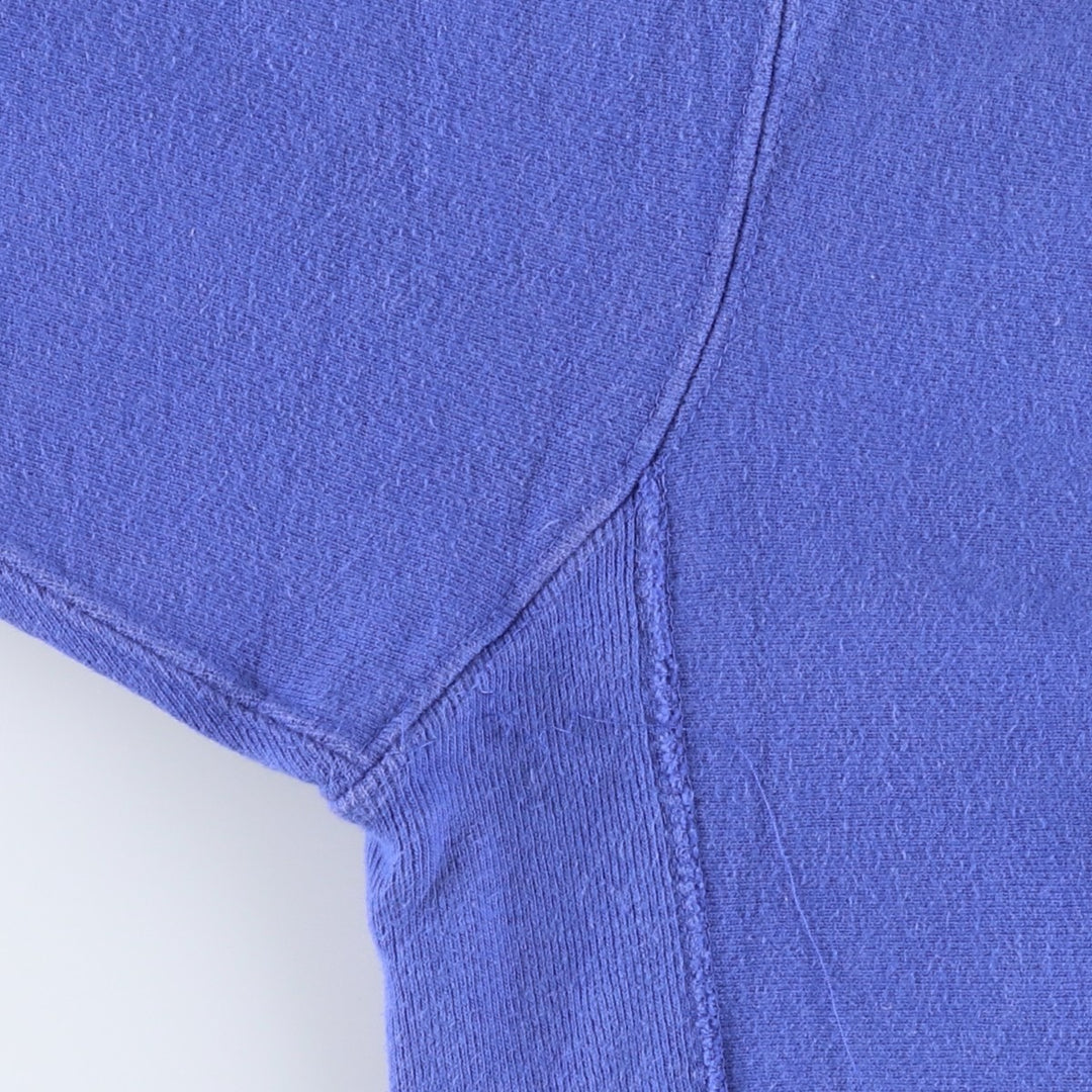 90'S Champion Reverse Weave Blank Sweatshirt with Embroidered Tag (No Logo), Made in USA, Men's XXL equivalent. cotton Purple type blue-purple Vintage Second Hand