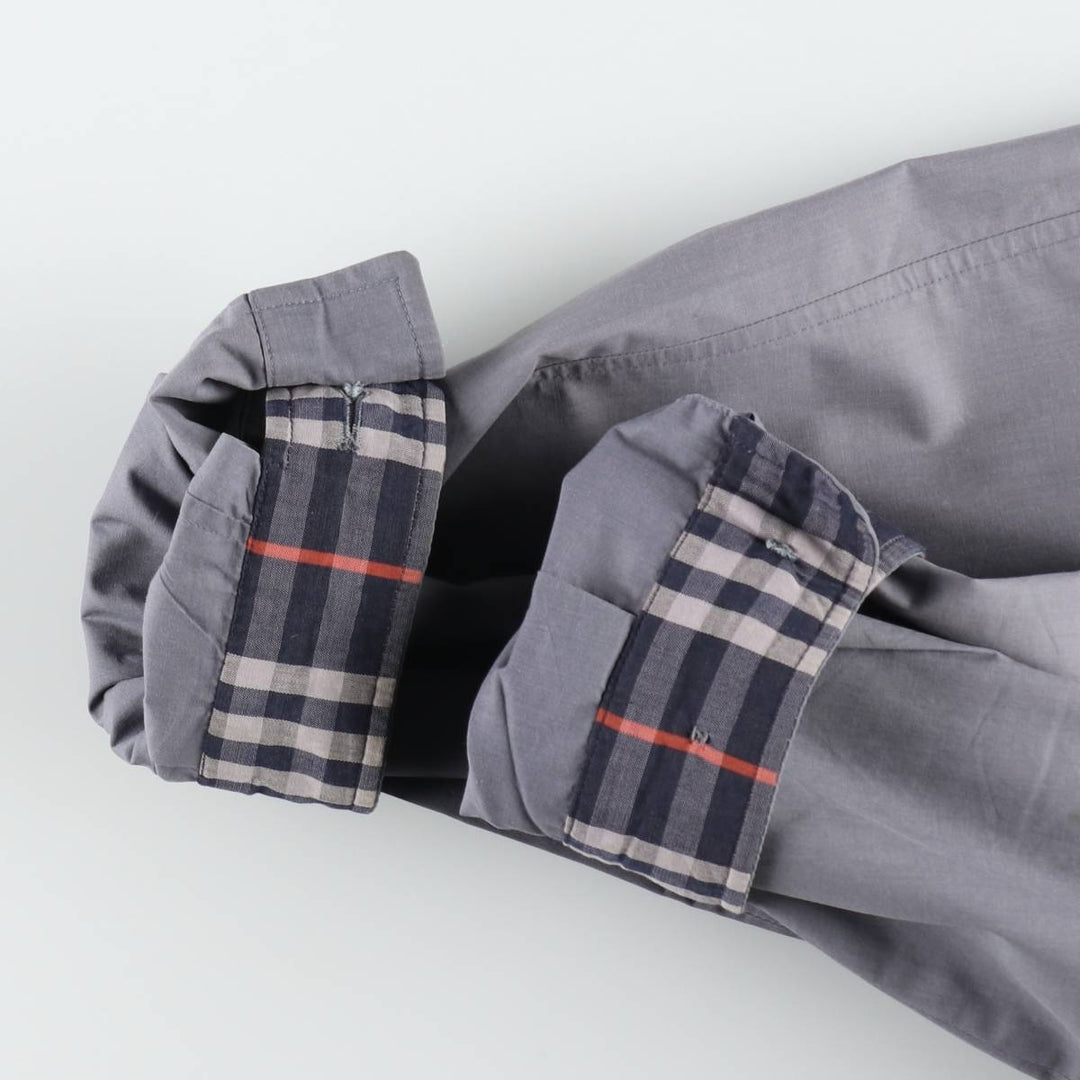 Burberry's Short Trench Jacket, Poly/Cotton Blend, Made in England, Men's Size XL (approx.) cotton navy blue type Vintage Second Hand