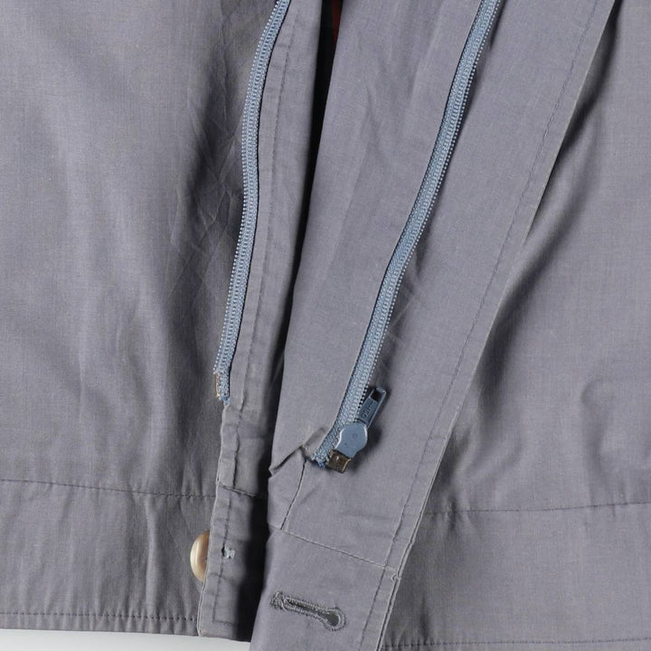 Burberry's Short Trench Jacket, Poly/Cotton Blend, Made in England, Men's Size XL (approx.) cotton navy blue type Vintage Second Hand