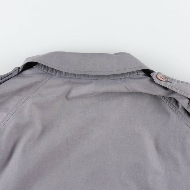 Burberry's Short Trench Jacket, Poly/Cotton Blend, Made in England, Men's Size XL (approx.) cotton navy blue type Vintage Second Hand