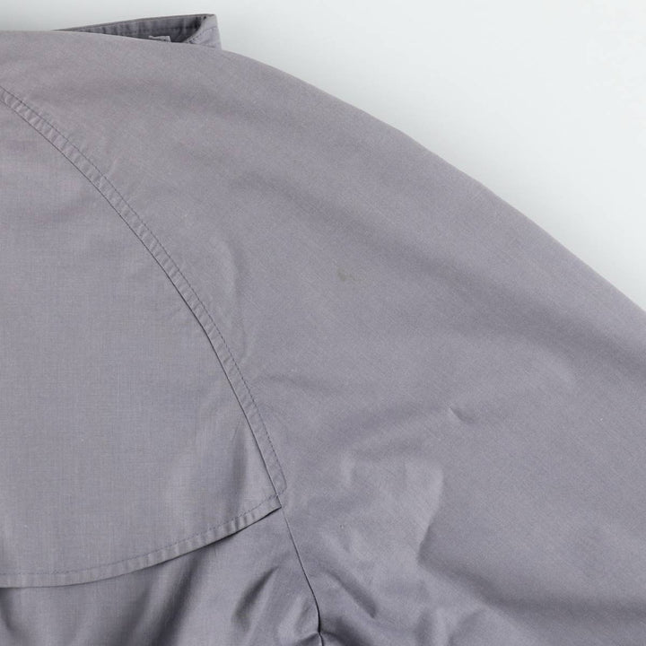 Burberry's Short Trench Jacket, Poly/Cotton Blend, Made in England, Men's Size XL (approx.) cotton navy blue type Vintage Second Hand