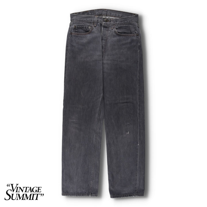 90'S Levi's 501 Black Denim Tapered Jeans, Men's Size W30 (approx.), Vintage unclear black type Vintage Second Hand