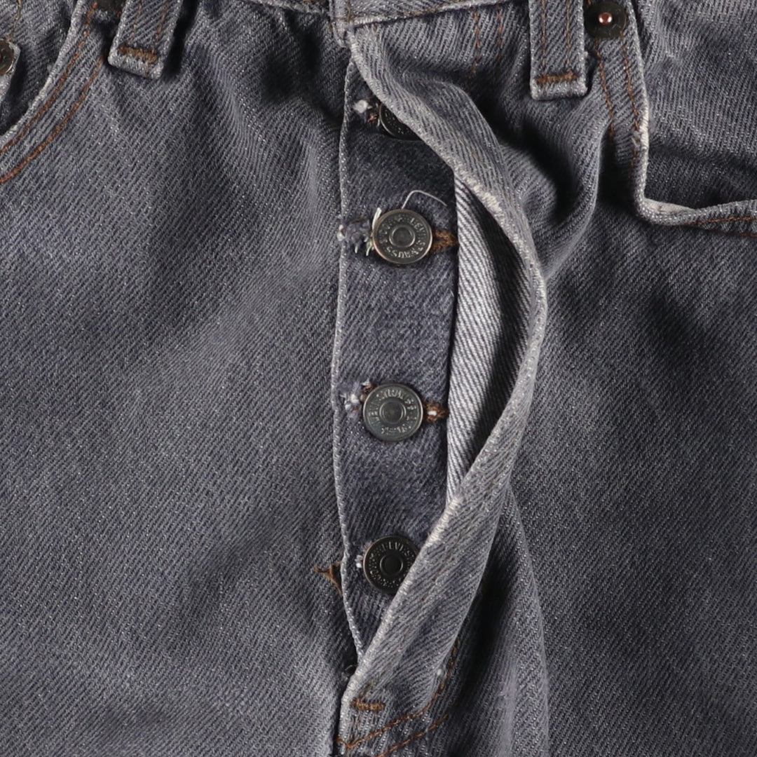 90'S Levi's 501 Black Denim Tapered Jeans, Men's Size W30 (approx.), Vintage unclear black type Vintage Second Hand