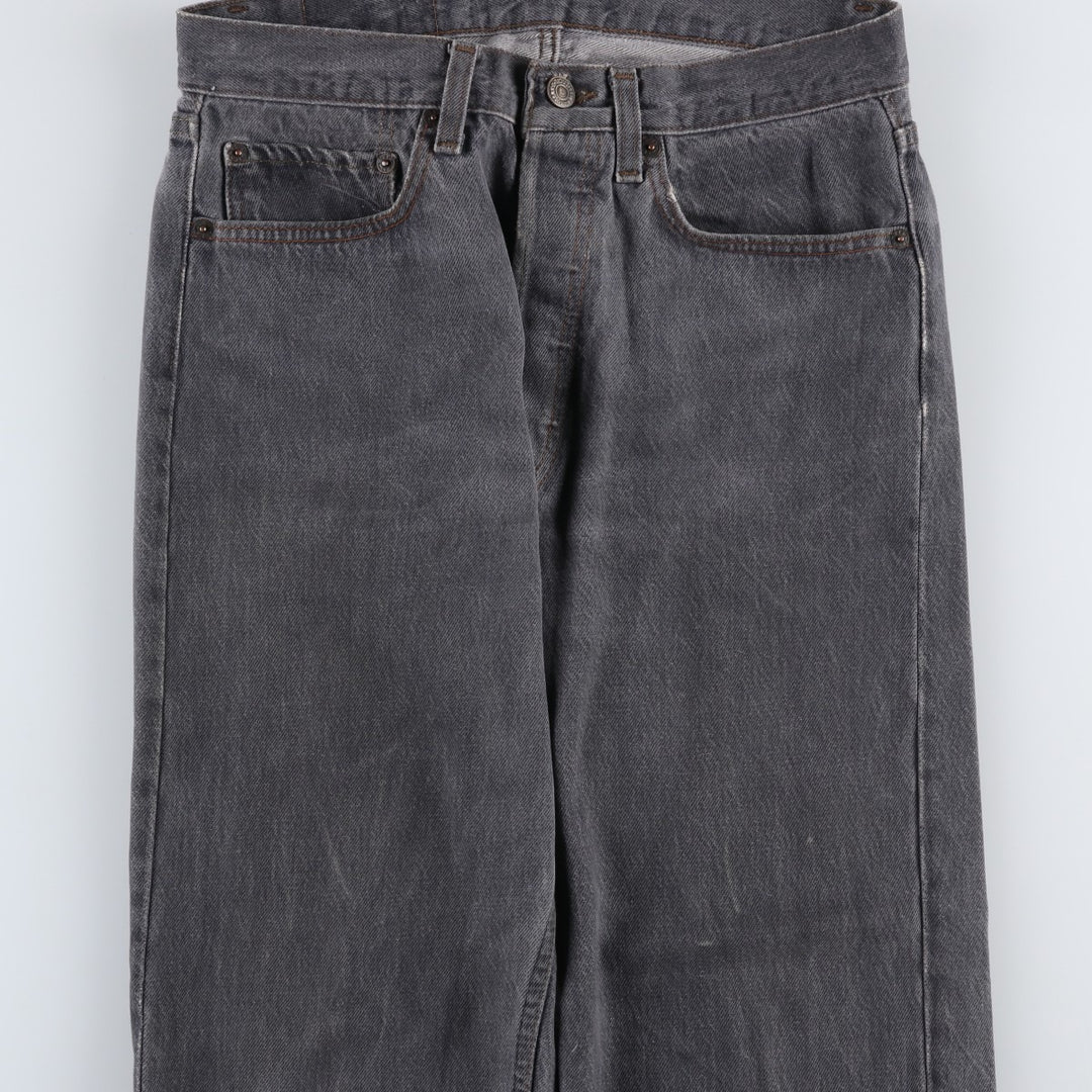90'S Levi's 501 Black Denim Tapered Jeans, Men's Size W30 (approx.), Vintage unclear black type Vintage Second Hand