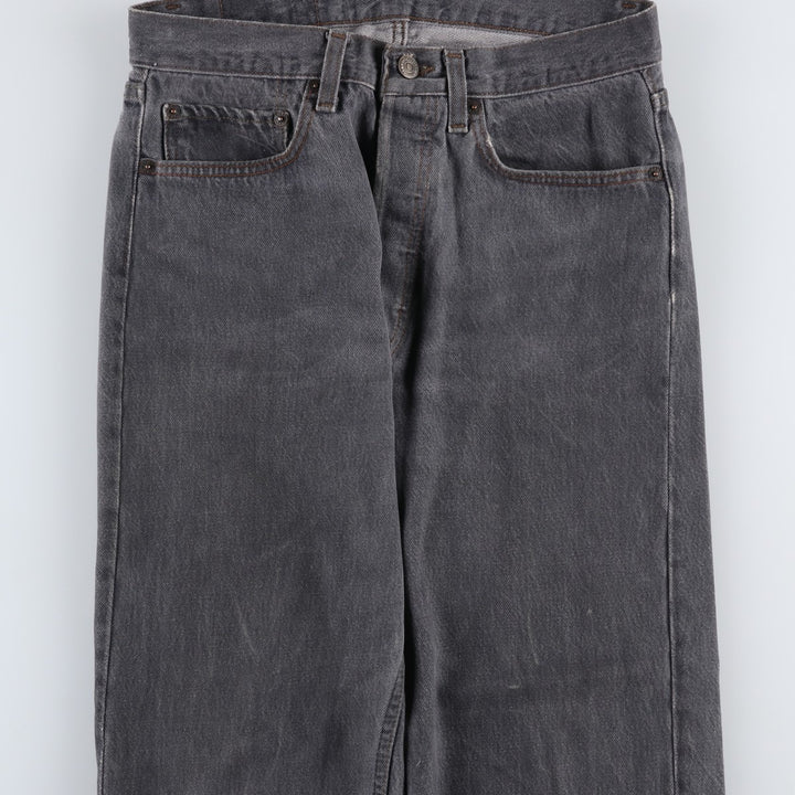 90'S Levi's 501 Black Denim Tapered Jeans, Men's Size W30 (approx.), Vintage unclear black type Vintage Second Hand