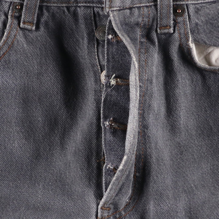 90'S Levi's 501 Black Denim Tapered Jeans, Men's Size W30 (approx.), Vintage unclear black type Vintage Second Hand