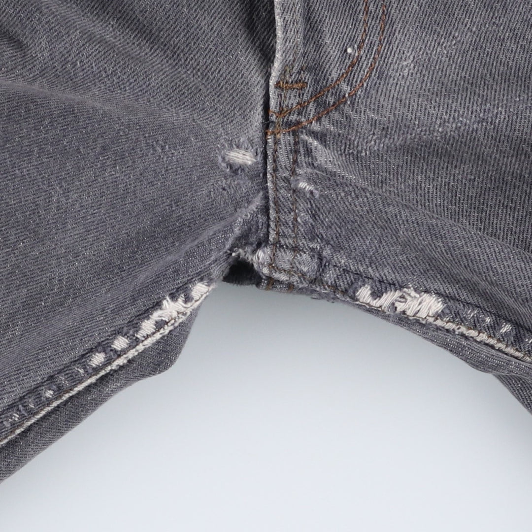 90'S Levi's 501 Black Denim Tapered Jeans, Men's Size W30 (approx.), Vintage unclear black type Vintage Second Hand
