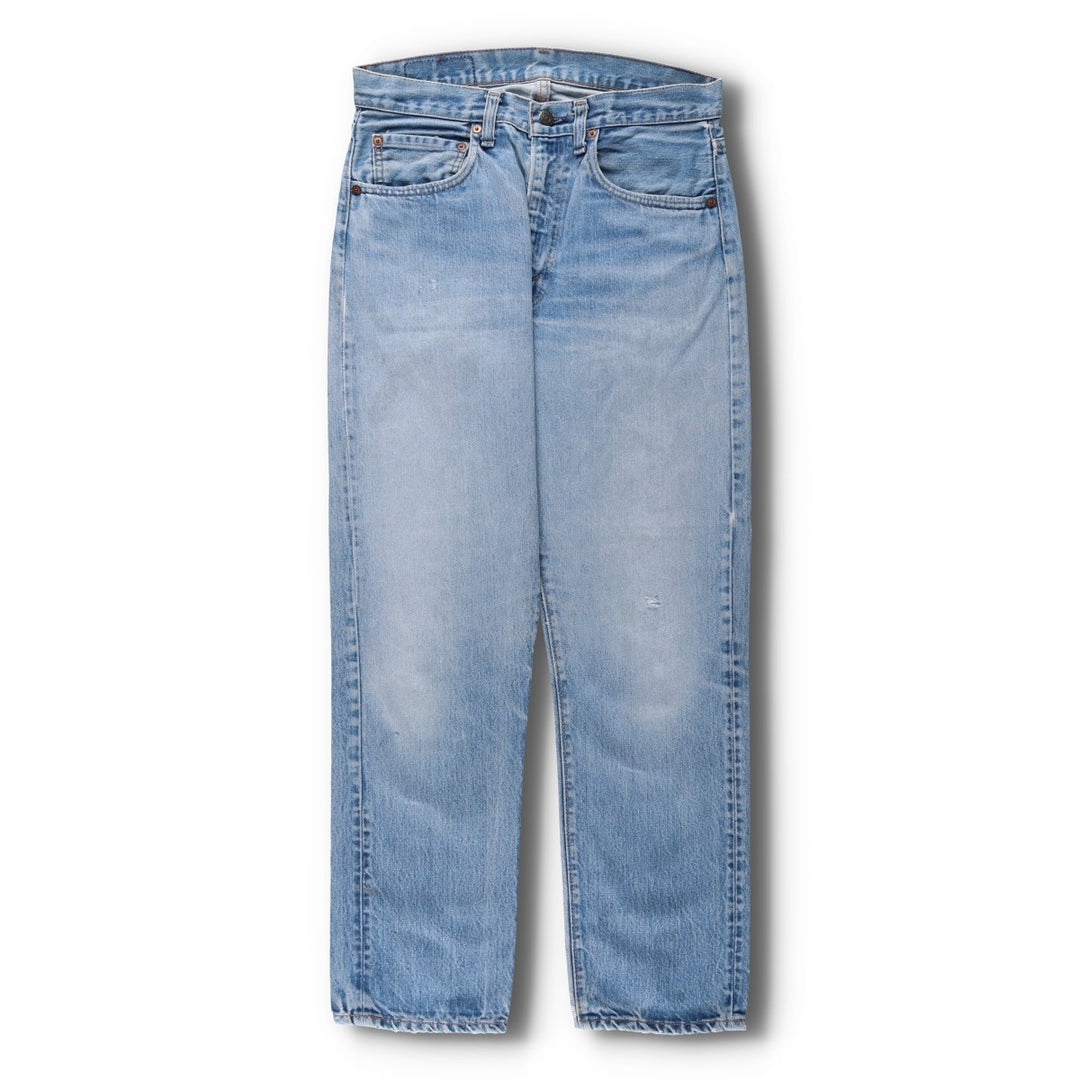 1970'S Levi's 505-0217 Late 66 Tapered Denim Pants, Made in USA, Men's W30 (approx.), Vintage unclear blue type Vintage Second Hand