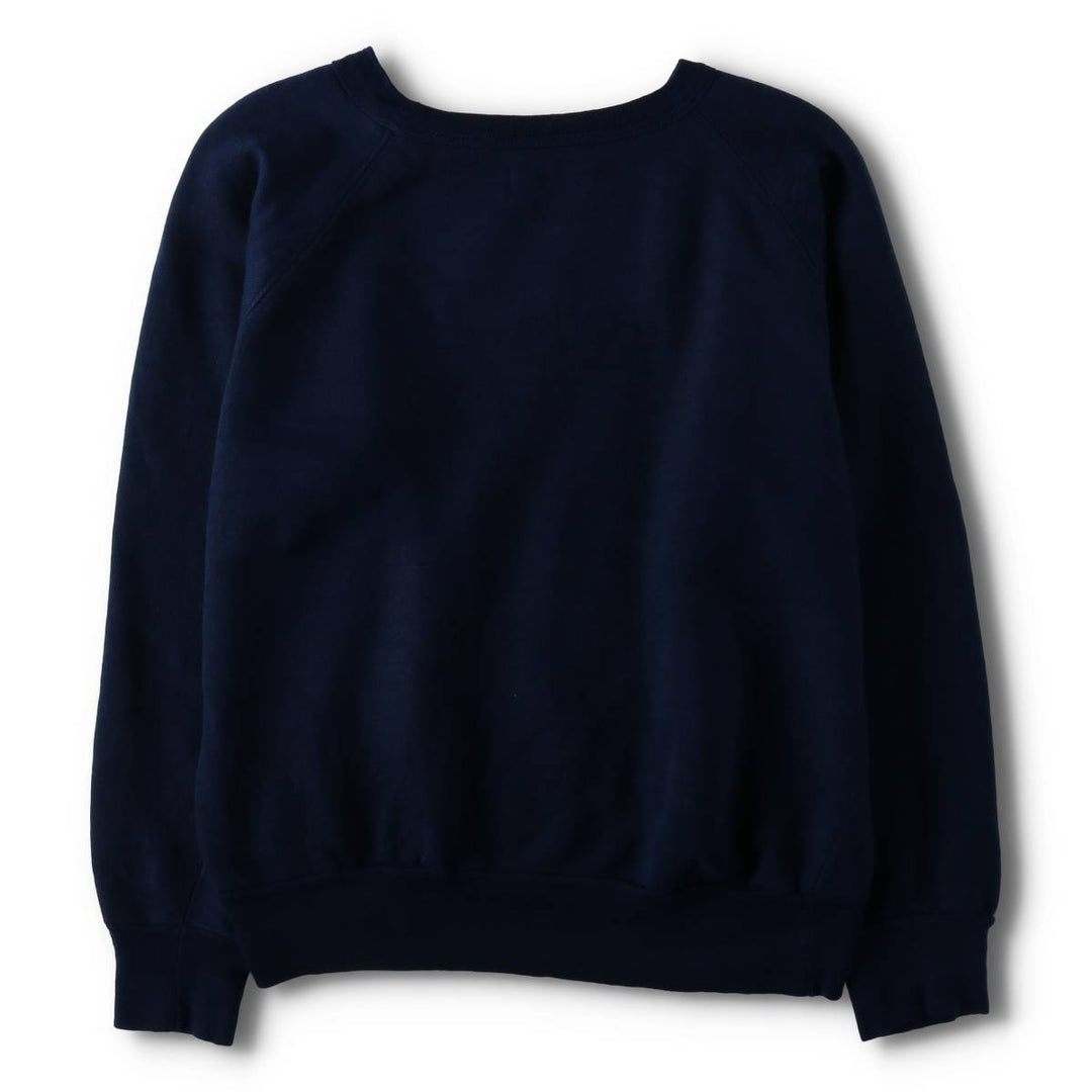 60s-70'S UNKNOWN College Sweatshirt, Men's Size M (approx.), Vintage unclear navy blue type Vintage Second Hand
