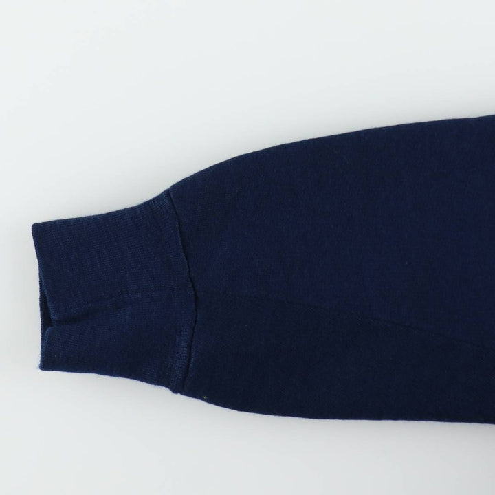 60s-70'S UNKNOWN College Sweatshirt, Men's Size M (approx.), Vintage unclear navy blue type Vintage Second Hand