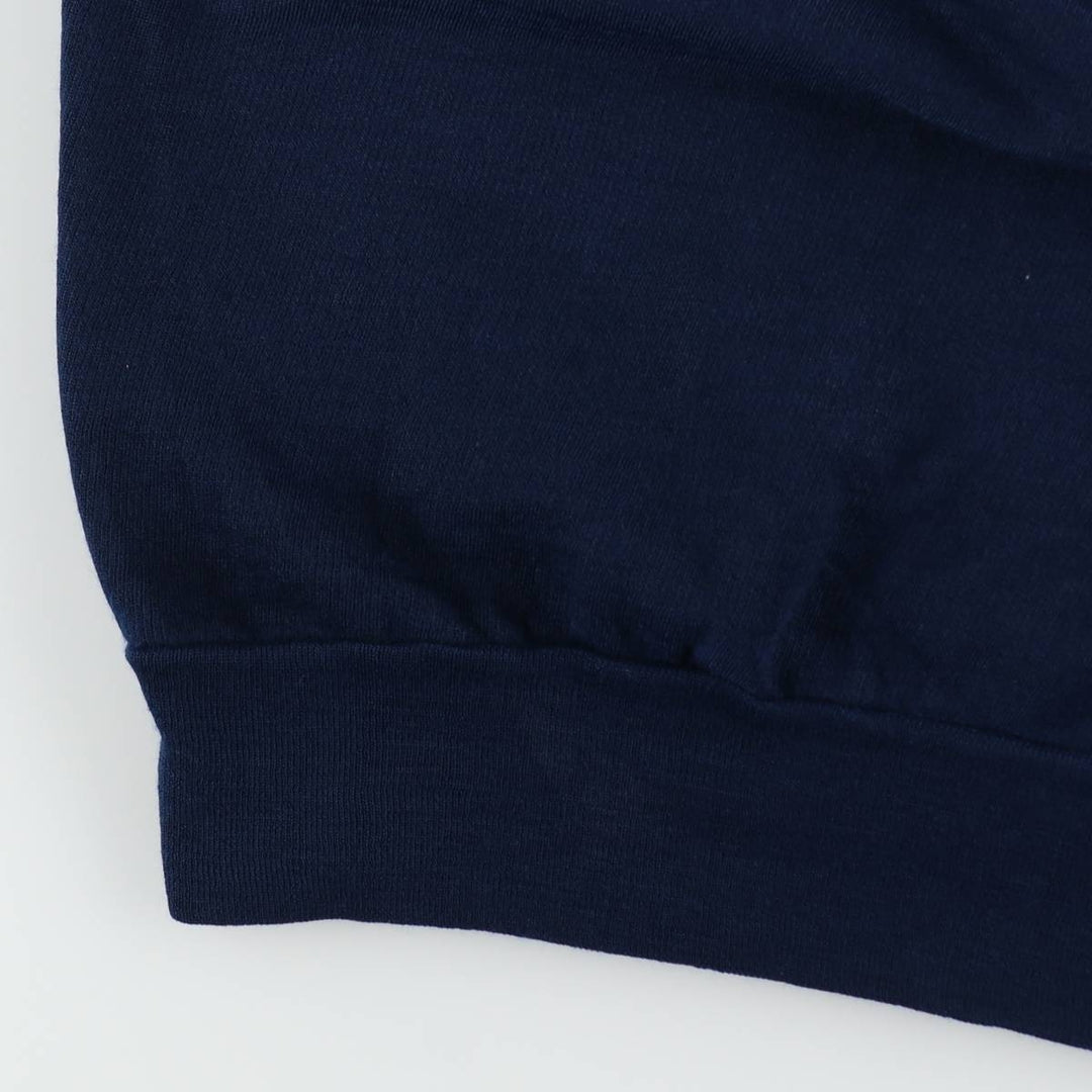 60s-70'S UNKNOWN College Sweatshirt, Men's Size M (approx.), Vintage unclear navy blue type Vintage Second Hand