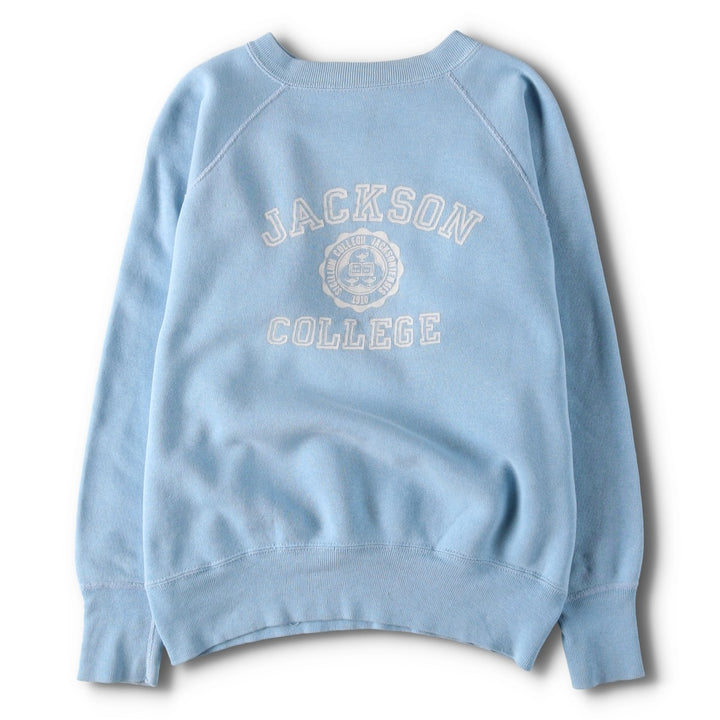 Vintage 1950s-1960'S Triple Print College Sweatshirt (Men's Size S equivalent) unclear Blue type light blue Vintage Second Hand
