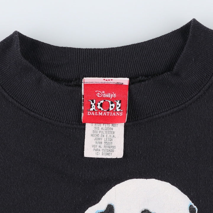 90'S Disney 101 Dalmatians Dog Print Movie Sweatshirt, Made in USA, Men's XL (approx.) Vintage cotton black type Vintage Second Hand