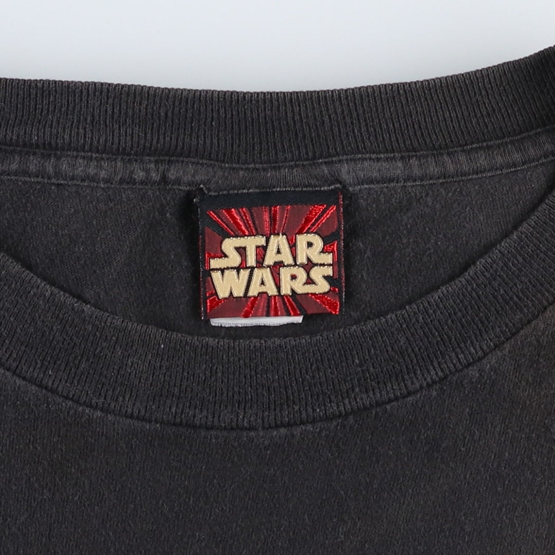 STAR WARS EPISODE 1 Movie T-Shirt (Men's Size L) unclear black type Vintage Second Hand