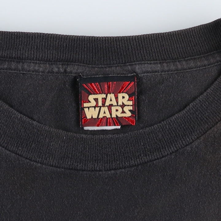 STAR WARS EPISODE 1 Movie T-Shirt (Men's Size L) unclear black type Vintage Second Hand