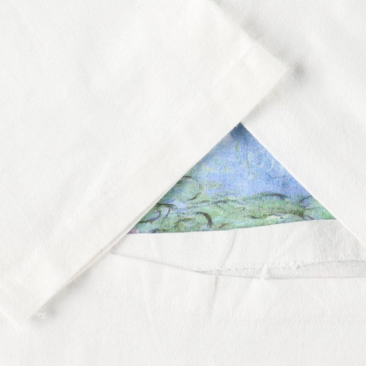 90'S Hanes Claude Monet Water Lilies Art T-Shirt, Made in USA, Men's XL equivalent, Vintage cotton white type Vintage Second Hand