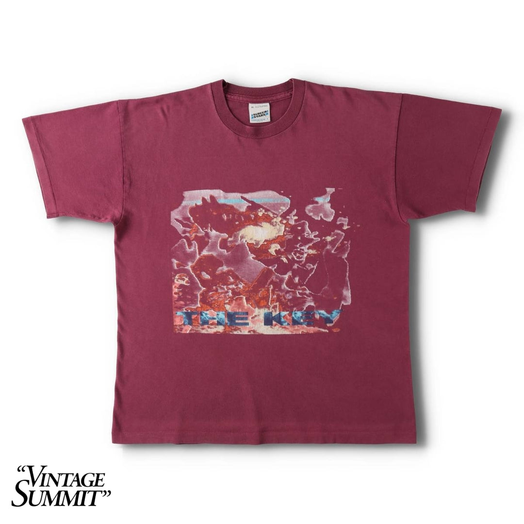 90'S Screen Stars SENSER THE KEY Band T-shirt, Men's XL equivalent, Vintage cotton wine-red Vintage Second Hand