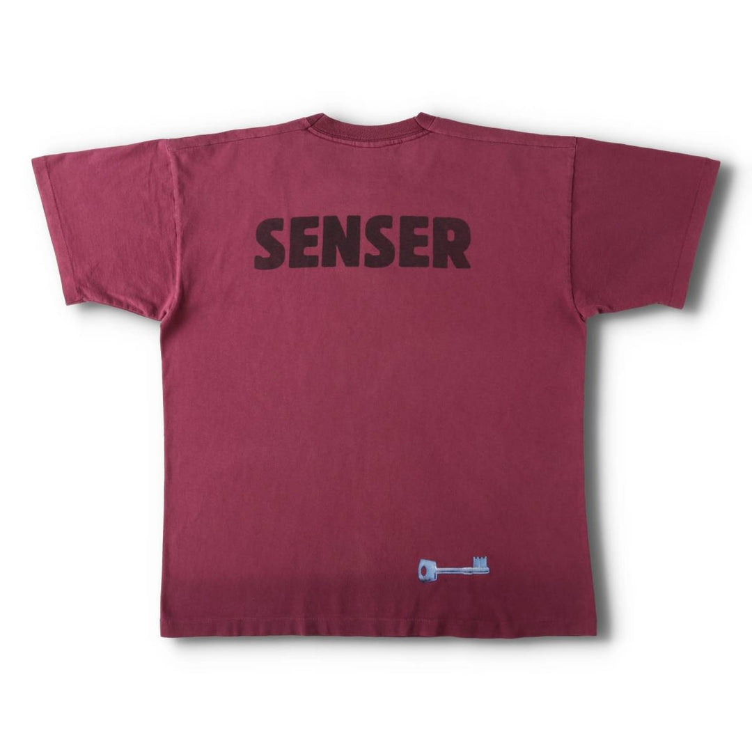 90'S Screen Stars SENSER THE KEY Band T-shirt, Men's XL equivalent, Vintage cotton wine-red Vintage Second Hand