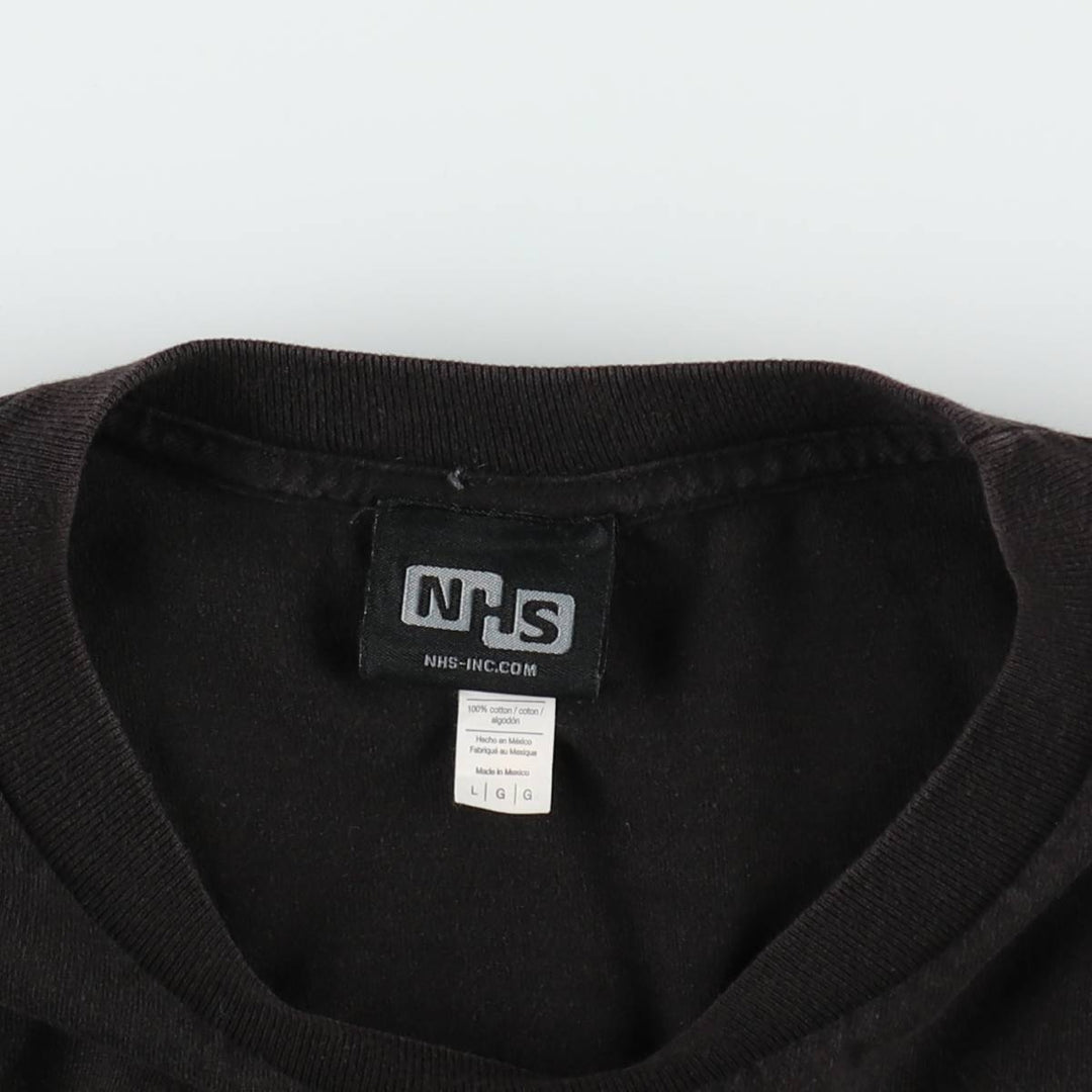 2000'S NHS Independent Surf Skate Back Print Long-Sleeve T-Shirt (Men's Size L) cotton black type Vintage Second Hand