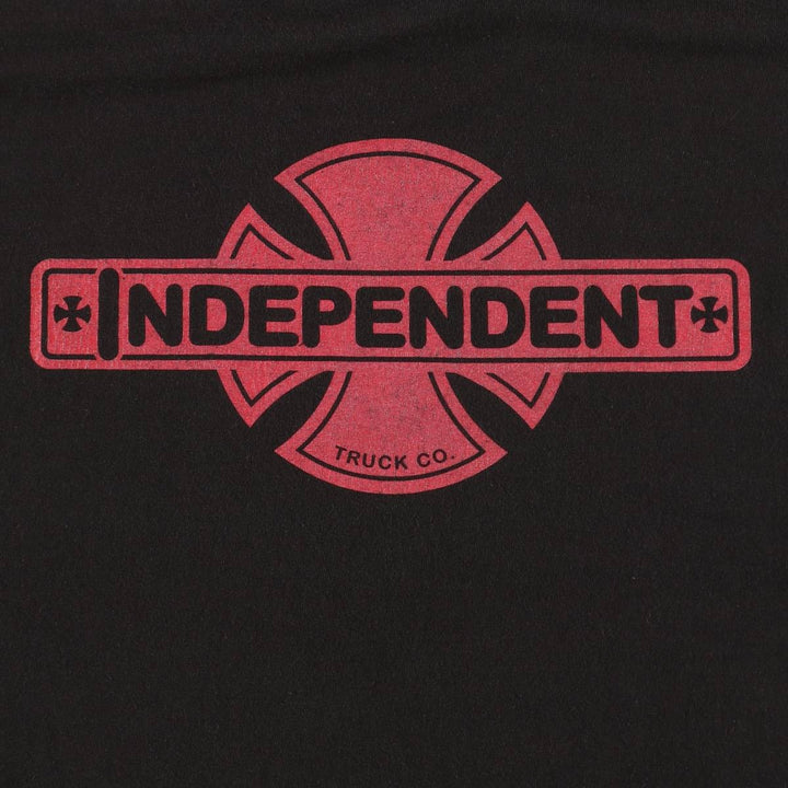 2000'S NHS Independent Surf Skate Back Print Long-Sleeve T-Shirt (Men's Size L) cotton black type Vintage Second Hand
