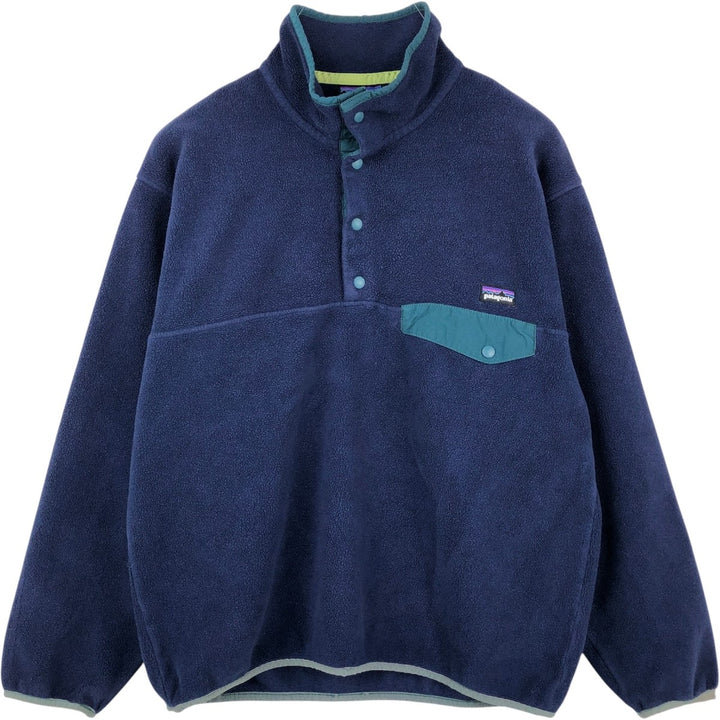 Patagonia SYNCHILLA Snap-T 25450FA13 Fleece Pullover (Men's Size M) polyester navy blue type Vintage Second Hand