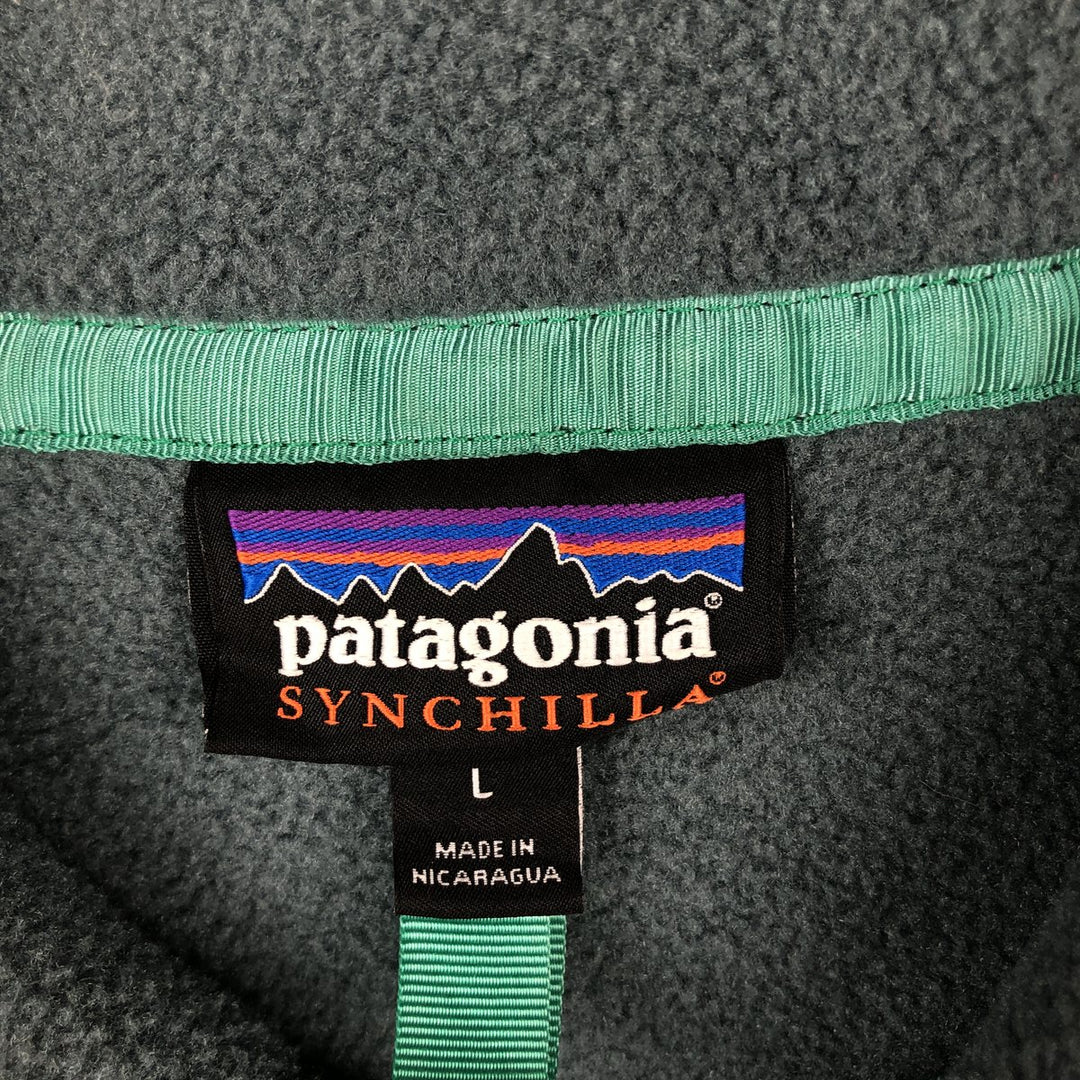 Patagonia SYNCHILLA Snap-T 25580FA16 Fleece Pullover, Men's Size L (approx.) polyester gray type Vintage Second Hand