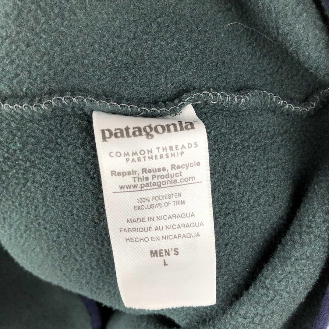 Patagonia SYNCHILLA Snap-T 25580FA16 Fleece Pullover, Men's Size L (approx.) polyester gray type Vintage Second Hand