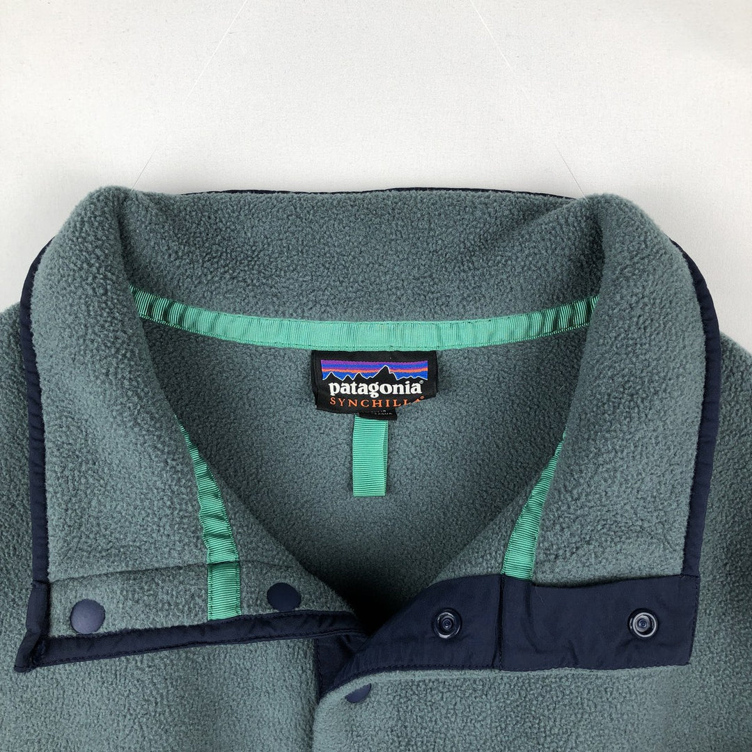 Patagonia SYNCHILLA Snap-T 25580FA16 Fleece Pullover, Men's Size L (approx.) polyester gray type Vintage Second Hand