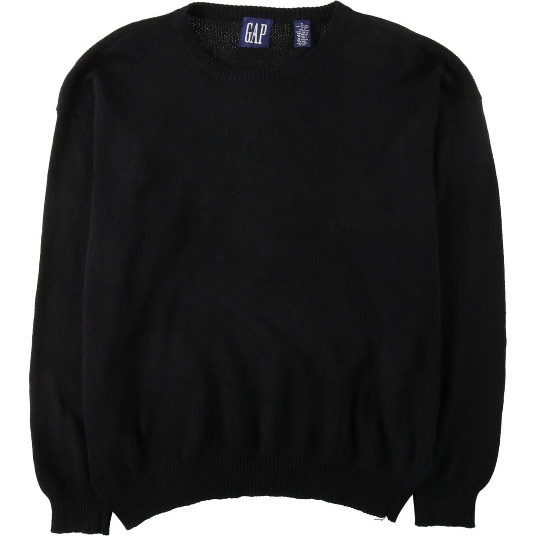 90'S GAP Old Gap Cotton Knit Sweater, Made in England, Men's Size M (approx.), Vintage cotton black type Vintage Second Hand
