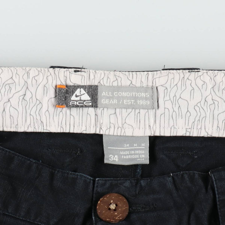 Nike ACG Ripstop Cotton Pants, Men's W35 (approx.) cotton black type Vintage Second Hand
