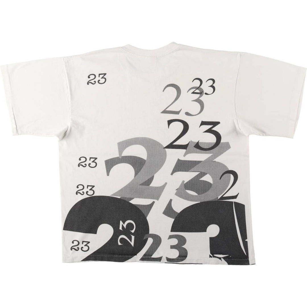90'S Nike Silver Tag Michael Jordan Print T-Shirt, Made in USA, Men's Size L (approx.), Vintage cotton white type Vintage Second Hand