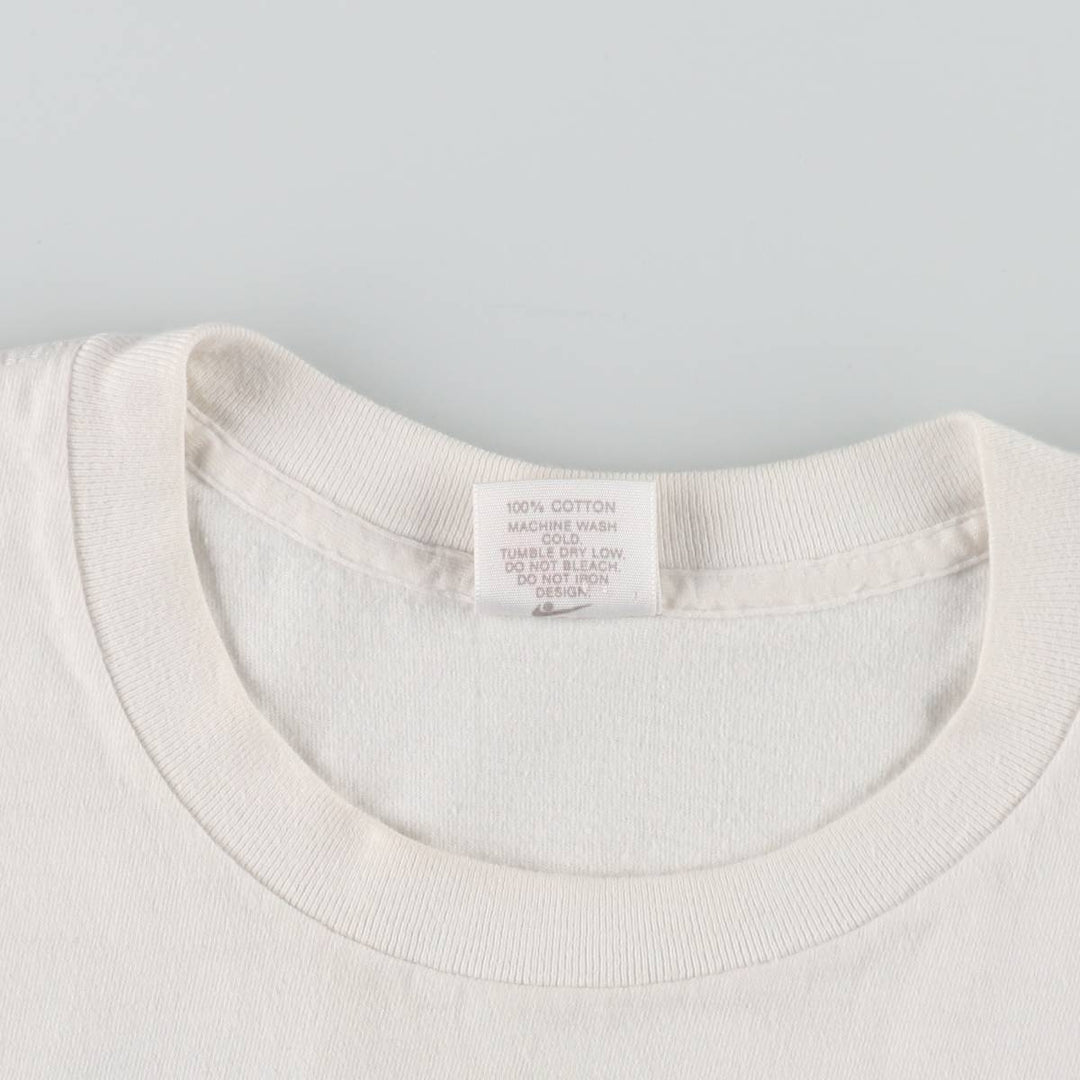 90'S Nike Silver Tag Michael Jordan Print T-Shirt, Made in USA, Men's Size L (approx.), Vintage cotton white type Vintage Second Hand
