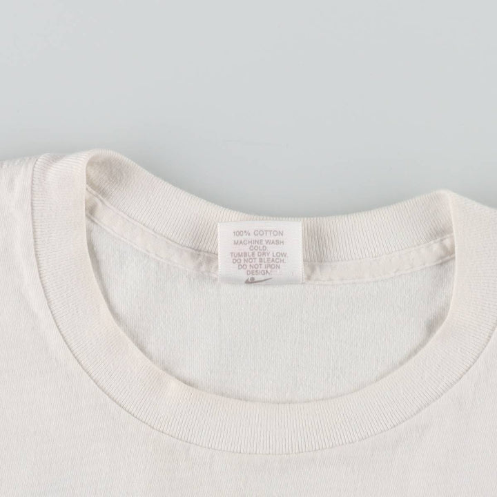 90'S Nike Silver Tag Michael Jordan Print T-Shirt, Made in USA, Men's Size L (approx.), Vintage cotton white type Vintage Second Hand