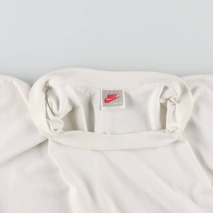 90'S Nike Silver Tag Michael Jordan Print T-Shirt, Made in USA, Men's Size L (approx.), Vintage cotton white type Vintage Second Hand