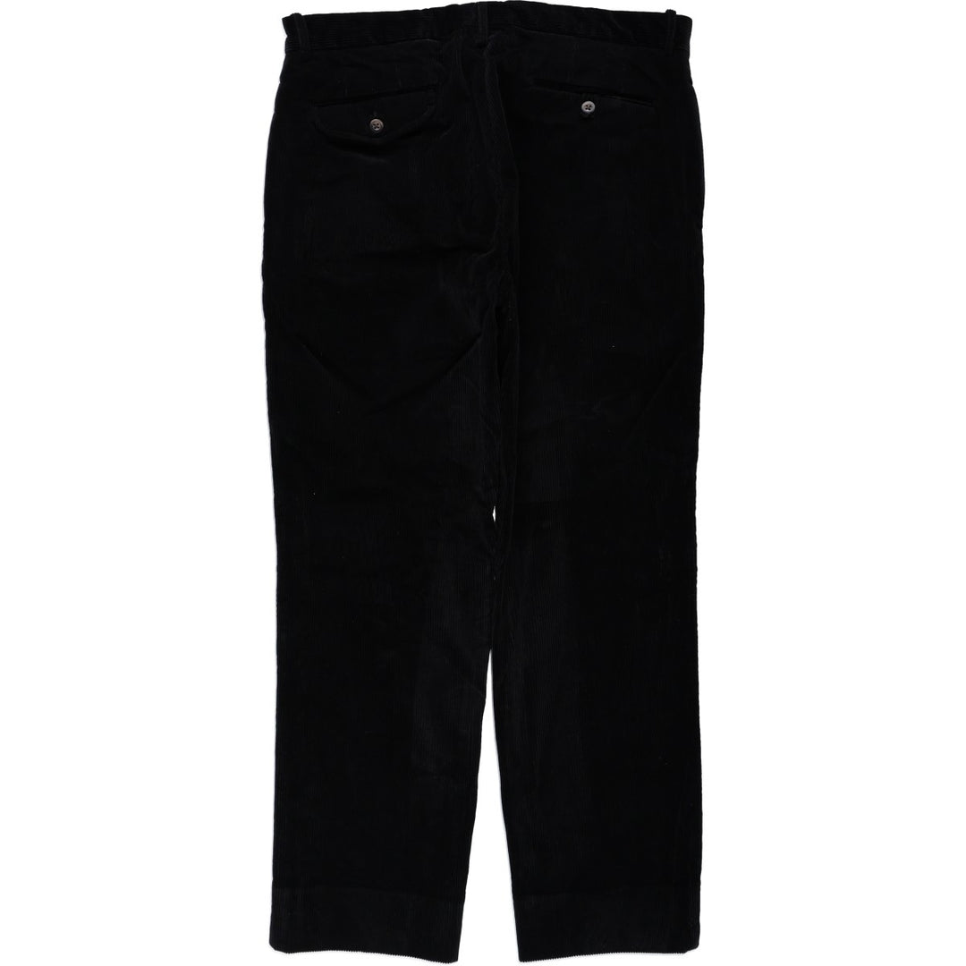 Ralph Lauren POLO by Ralph Lauren SUFFIELD PANT Corduroy Pants Men's W37 (approx.) cotton black type Vintage Second Hand