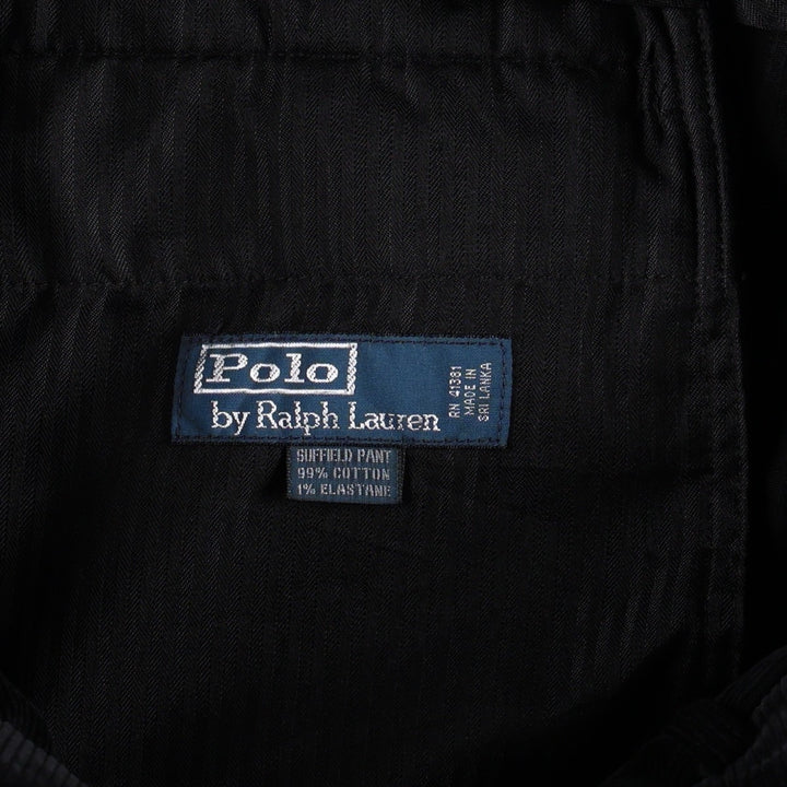 Ralph Lauren POLO by Ralph Lauren SUFFIELD PANT Corduroy Pants Men's W37 (approx.) cotton black type Vintage Second Hand