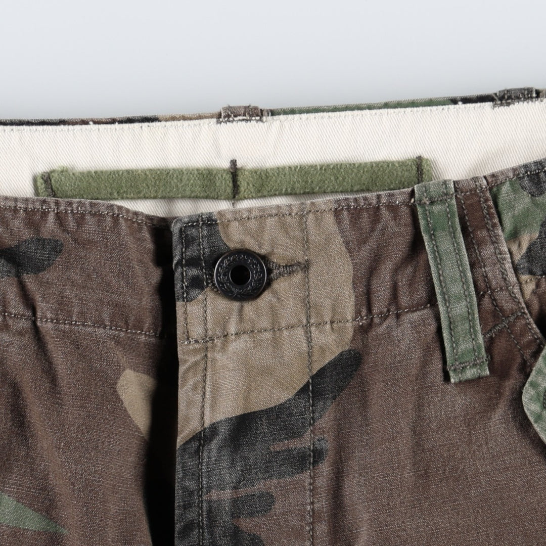 Civilian-made Ralph Lauren POLO RALPH LAUREN camouflage pattern woodland camo military cargo pants, men's size W34 (approx.) cotton Khaki type Vintage Second Hand